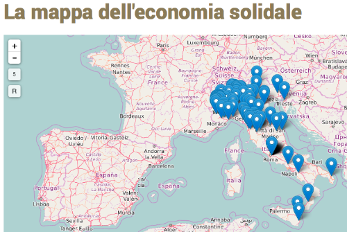 Cartographie (en construction) de l’ESS en Italie
