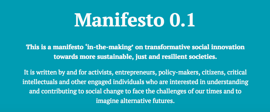 Manifiesto para la Innovación Social Transformativa
