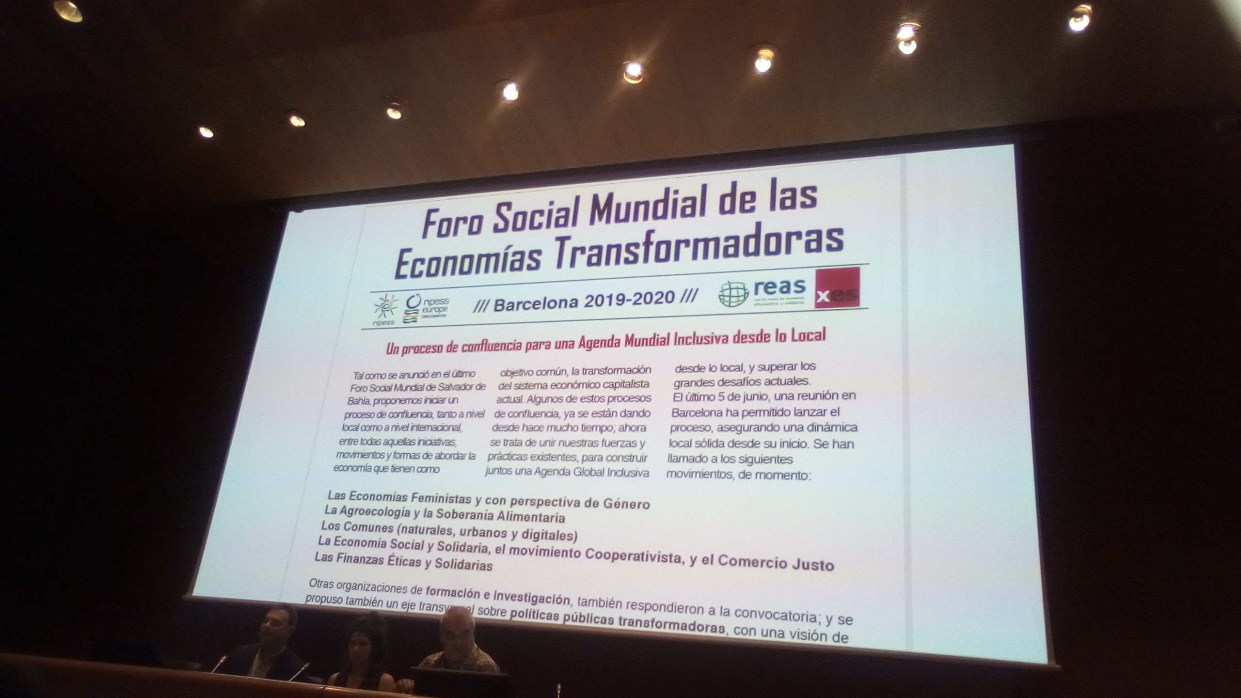 WSF of Transformative economies 2019-2020: update about the process