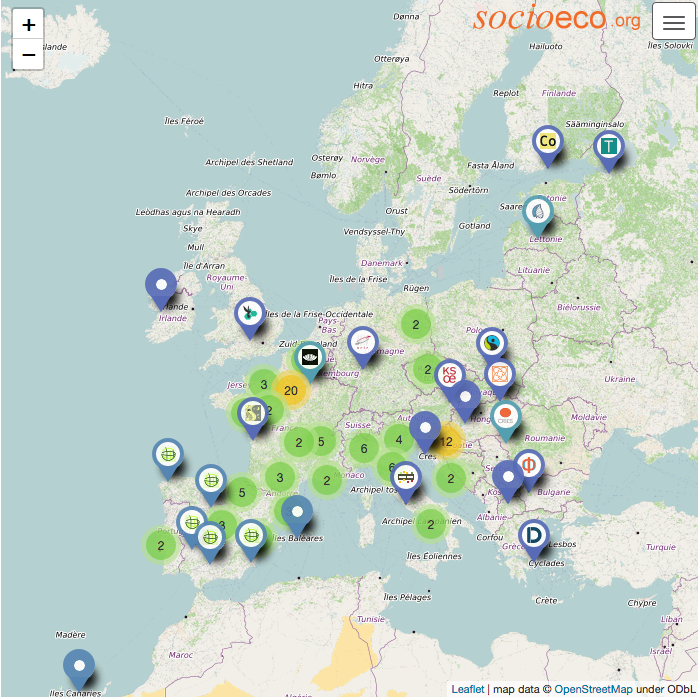 Una cartografía de los miembros para el RIPESS Europa