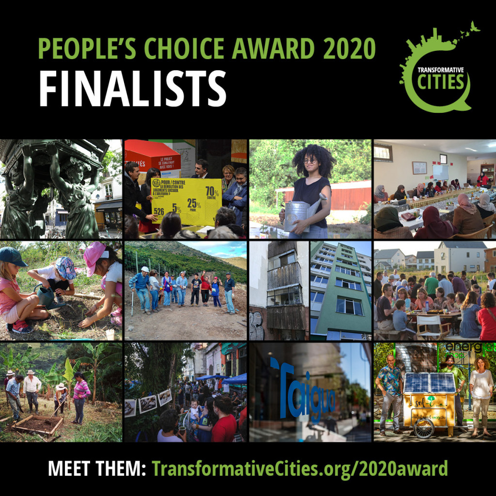 Final del Premio del Público 2020 de Ciudades Transformadoras