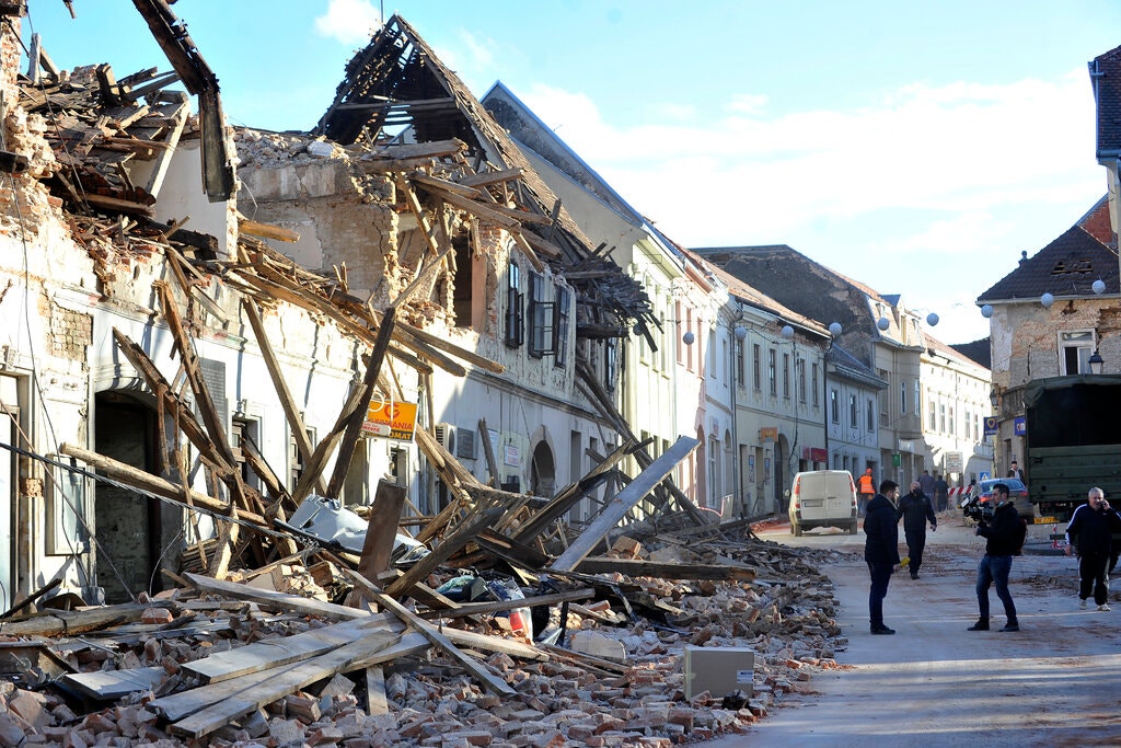 Un tremblement de terre au centre éducatif de ZMAG, Croatie
