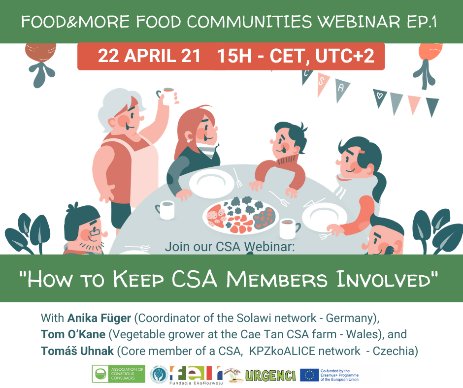 Webinar report : “How to Keep Food Community Members Involved?”, 22 April 2021