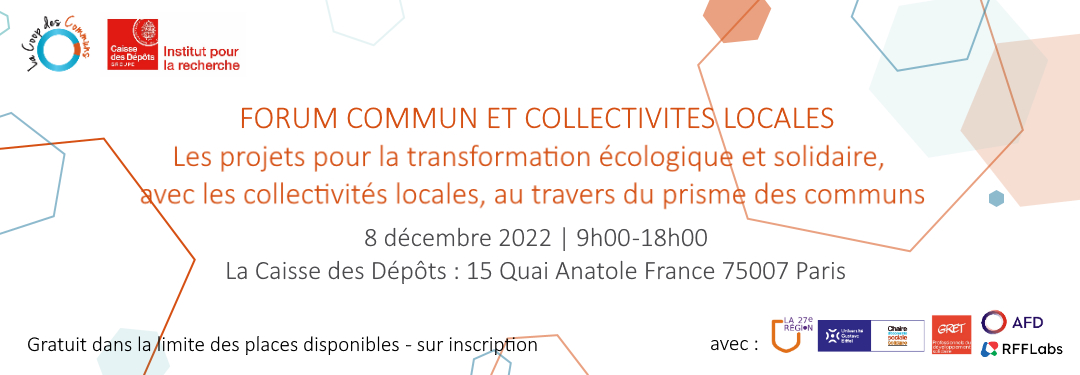 FORUM PUBLIC COMMUN ET COLLECTIVITÉS LOCALES